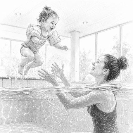 Kleinkindschwimmen mit Elternteil